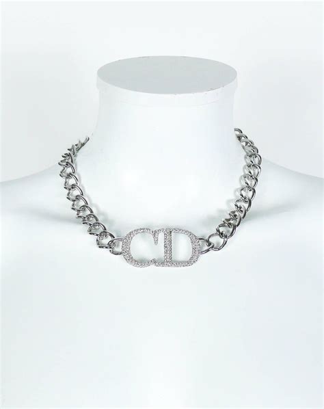 dior necklace womens silver|christian dior necklaces for women.